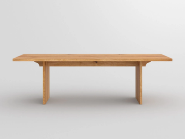SAGA - Rectangular solid wood table by Vitamin Design - view 3